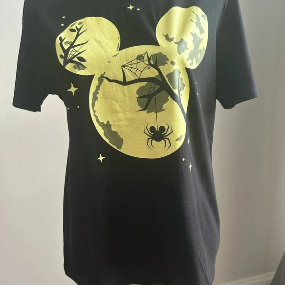 Disney Themed Halloween Black & Neon T-Shirt, Size Small (4-6) - Picture 2 of 6